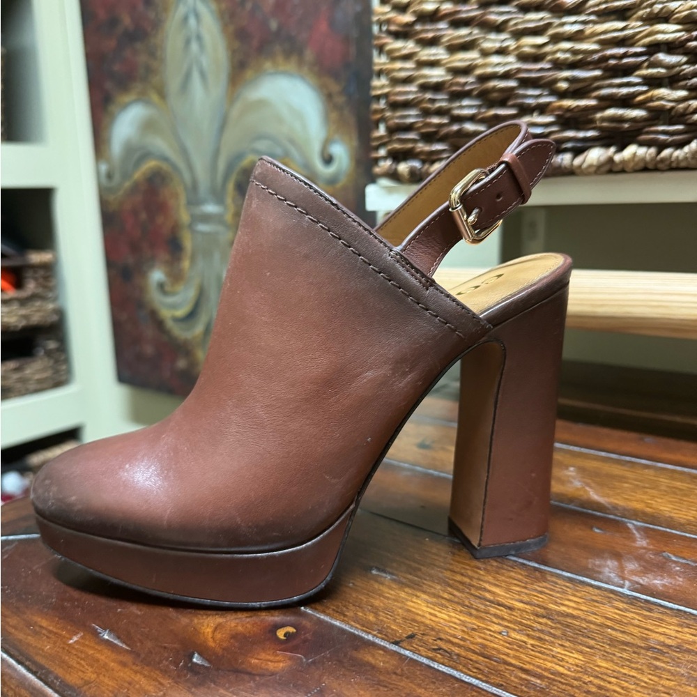 Coach Carmine boot heels size 7B 
Brown leather